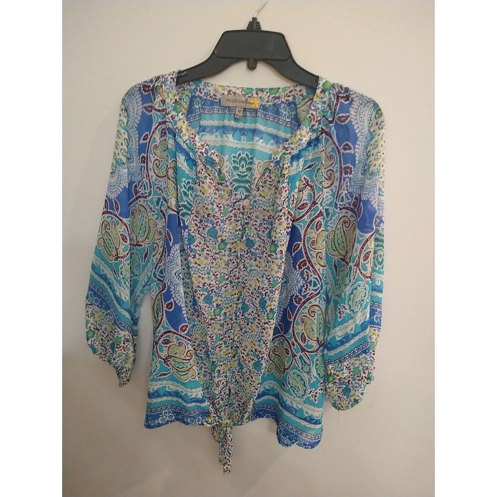 Figueroa flower blouse sz medium boho cottage core feminine floral